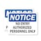 Signmission No Entry Authorized Personnel Only OSHA Notice Sign, Vinyl Decal, 14in W x 10in L, 2PK OS-2PACK-NS-D-1014-L-14511 - alternate 1